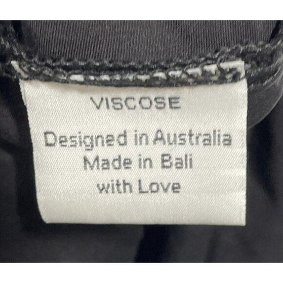 Aura Black Viscose Slip Dress L – Y2K Minimalist Style - Picture 4 of 4